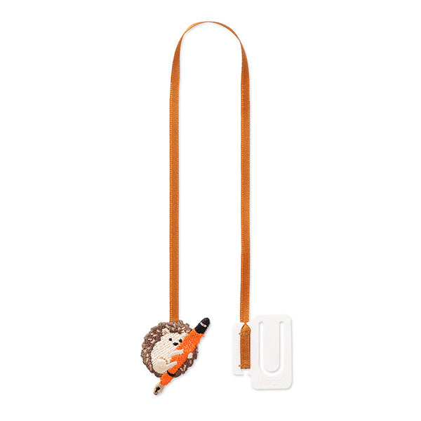 Midori Embroidery Clip Bookmark - Hedgehog -  - Notebook Accessories - Bunbougu