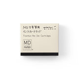 Midori MD Fountain Pen Ink Cartridges - 6 Cartridges - Black