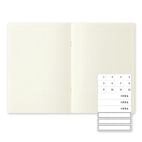 Midori MD Notebook Light - Grid - A5 - Pack of 3 -  - Notebooks - Bunbougu