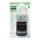 Midori Paintable Rotating Date Stamp - Large Size - 12 Designs - Floral -  - Planner Stamps - Bunbougu