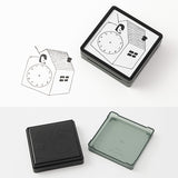 Midori Paintable Penetration Stamp - Clock -  - Planner Stamps - Bunbougu