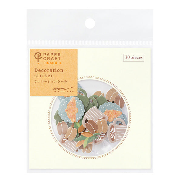 Midori Paper Craft Museum Decoration Sticker - Cafe -  - Planner Stickers - Bunbougu