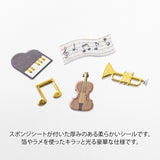 Midori Paper Craft Museum Decoration Sticker - Music -  - Planner Stickers - Bunbougu