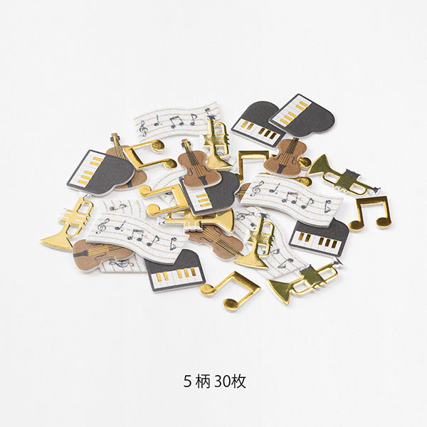 Midori Paper Craft Museum Decoration Sticker - Music -  - Planner Stickers - Bunbougu