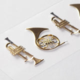 Midori Paper Craft Museum Decoration Sticker - 3D - Trumpet -  - Planner Stickers - Bunbougu