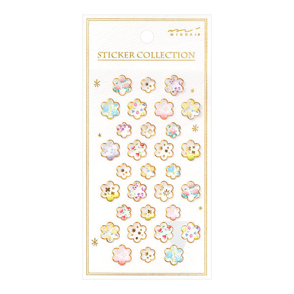 Midori Resin Sticker - Flowers -  - Planner Stickers - Bunbougu