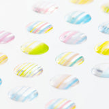 Midori Resin Sticker - Striped Circle -  - Planner Stickers - Bunbougu