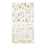 Midori Seal Collection Planner Stickers - Beige Colour Theme