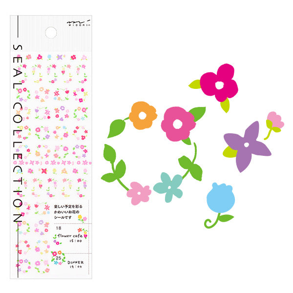 Midori Seal Collection Planner Stickers - Floral -  - Planner Stickers - Bunbougu