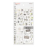Midori Seal Collection Planner Stickers - Grey Colour Theme
