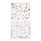 Midori Seal Collection Planner Stickers - Lavender Colour Theme -  - Planner Stickers - Bunbougu
