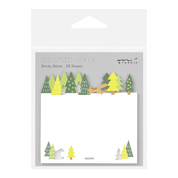 Midori Sticky Notes - Die Cut - Forest -  - Sticky Notes - Bunbougu