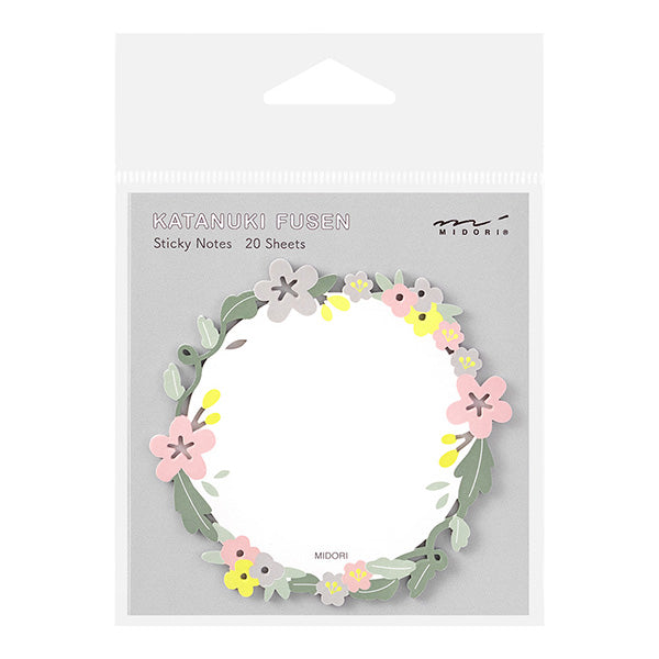 Midori Sticky Notes - Die Cut - Wreath -  - Sticky Notes - Bunbougu