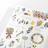 Midori Transfer Sticker for Journaling - Floral -  - Planner Stickers - Bunbougu
