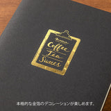 Midori Transfer Sticker for Journaling - Gold Foil - Coffee -  - Planner Stickers - Bunbougu