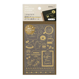 Midori Transfer Sticker for Journaling - Gold Foil - Coffee