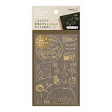 Midori Transfer Sticker for Journaling - Gold Foil - Outdoor