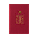 Midori 10 Years Diary - Door Design - Burgundy