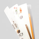Midori 3 Pocket Clear Holder - Coffee Pattern - A4 -  - Binders & Folders - Bunbougu