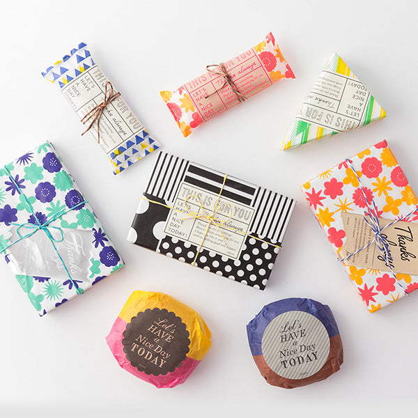 Midori Chotto Gift Sticker - Let's Have a Nice Day - Brown -  - Planner Stickers - Bunbougu