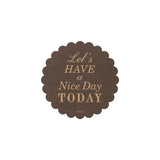 Midori Chotto Gift Sticker - Let's Have a Nice Day - Brown -  - Planner Stickers - Bunbougu