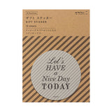 Midori Chotto Gift Sticker - Let's Have a Nice Day - Grey -  - Planner Stickers - Bunbougu