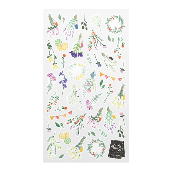 Midori Marché Stickers - Dried Flower -  - Planner Stickers - Bunbougu