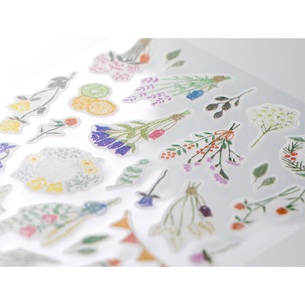 Midori Marché Stickers - Dried Flower -  - Planner Stickers - Bunbougu