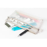 Midori Mesh Pen Case - Medium - Grey -  - Pencil Cases & Bags - Bunbougu