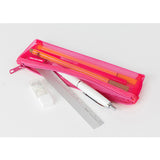 Midori Mesh Pen Case - Small - Pink -  - Pencil Cases & Bags - Bunbougu
