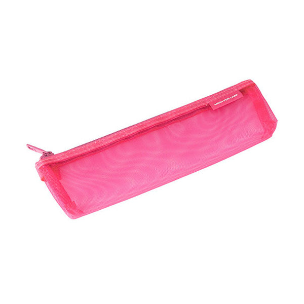 Midori Mesh Pen Case - Small - Pink -  - Pencil Cases & Bags - Bunbougu