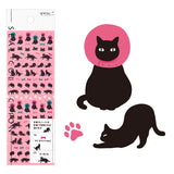 Midori Seal Collection Planner Stickers - Black Cat