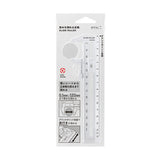 Midori Slide Ruler - Clear - 15 cm -  - Rulers - Bunbougu