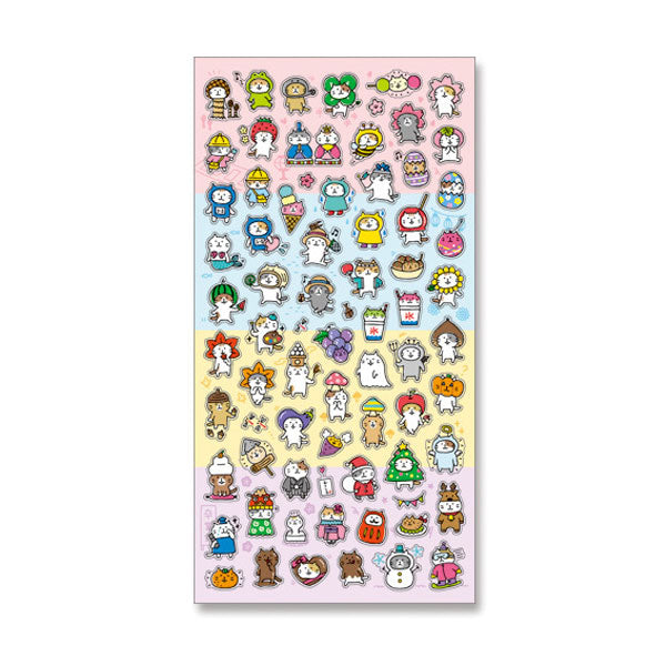 Mind Wave Original Designs Seals - Cat's One Year - Petit Size -  - Planner Stickers - Bunbougu