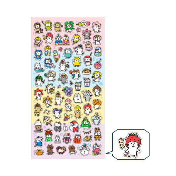 Mind Wave Original Designs Seals - Cat's One Year - Petit Size -  - Planner Stickers - Bunbougu