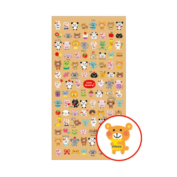 Mind Wave Original Designs Seals - Lucky Animal - Petit Size -  - Planner Stickers - Bunbougu