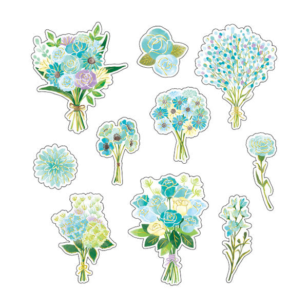 Mind Wave Salon De Fleur Sticker Flake Pack - Mint -  - Planner Stickers - Bunbougu