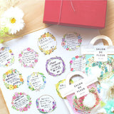 Mind Wave Salon De Fleur Write-On Sticker Flake Pack - Mint -  - Planner Stickers - Bunbougu