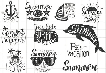 Moodtape Zakka Transparent Stamp - Summer -  - Planner Stamps - Bunbougu