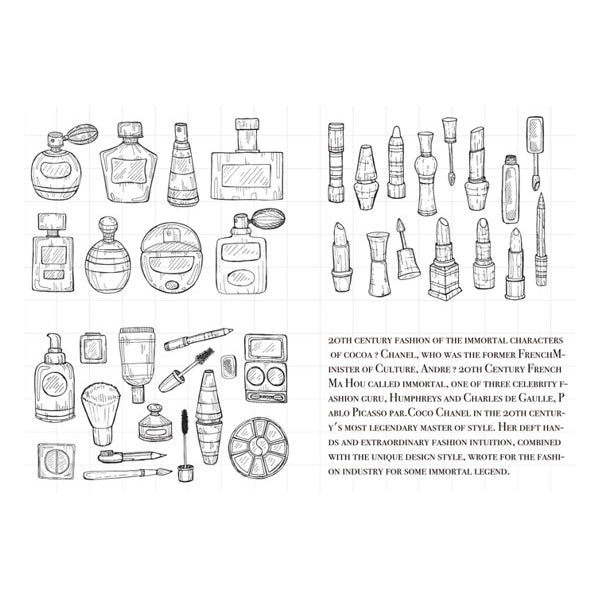 Moodtape Zakka Transparent Stamp - Makeup -  - Planner Stamps - Bunbougu