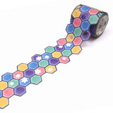 Mt Fab Masking Tape - Stars And Tiles - 45 mm x 3 m