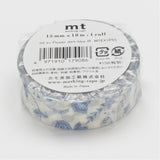 Mt Masking Tape Ex Series - Flower Dark Blue R - 15 mm x 7 m -  - Washi Tapes - Bunbougu