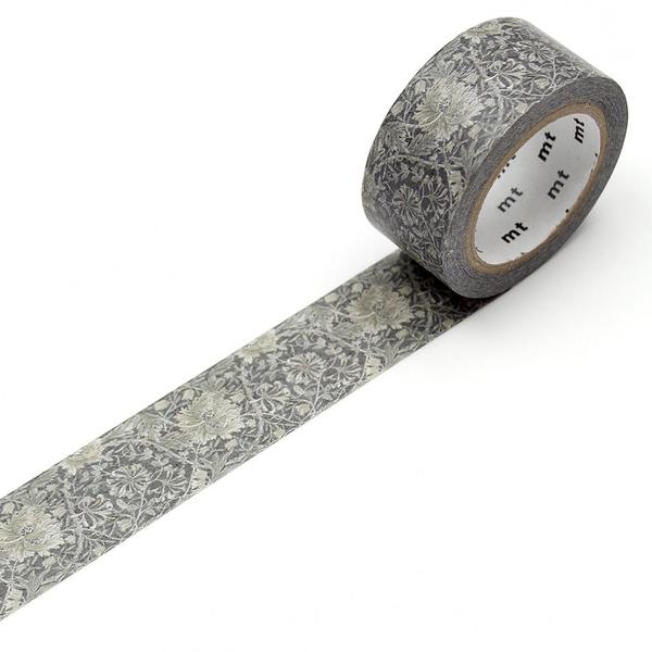 Mt x William Morris Washi Tape - Pure Honeysuckle & Tullip Black Ink - 20 mm x 7 m -  - Washi Tapes - Bunbougu
