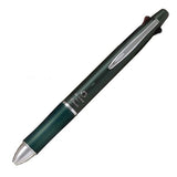 Pilot Dr. Grip 4+1 Ballpoint Multi Pen - 4 Ink Colour 0.5 mm + 0.5 mm Pencil - Ash Metal Olive - Multi Pens - Bunbougu