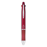 Pilot Dr. Grip 4+1 Ballpoint Multi Pen - 4 Ink Colour 0.7 mm + 0.5 mm Pencil - Bordeaux - Multi Pens - Bunbougu