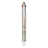 Pilot Dr. Grip 4+1 Ballpoint Multi Pen - 4 Ink Colour 0.7 mm + 0.5 mm Pencil - Champagne Gold - Multi Pens - Bunbougu