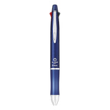 Pilot Dr. Grip 4+1 Ballpoint Multi Pen - 4 Ink Colour 0.7 mm + 0.5 mm Pencil - Navy - Multi Pens - Bunbougu