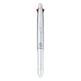 Pilot Dr. Grip 4+1 Ballpoint Multi Pen - 4 Ink Colour 0.7 mm + 0.5 mm Pencil - Silver - Multi Pens - Bunbougu