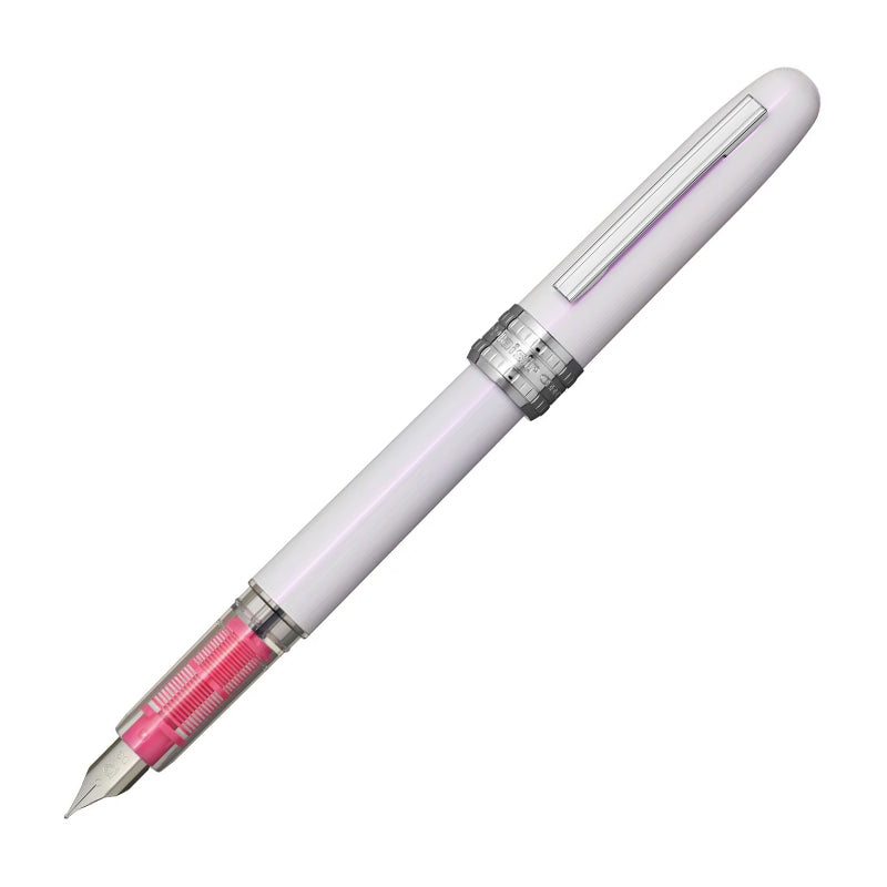 Platinum Plaisir AURA Fountain Pen - Colour of The Year Limited Edition - Merry Pink - Medium Nib - Fountain Pens - Bunbougu