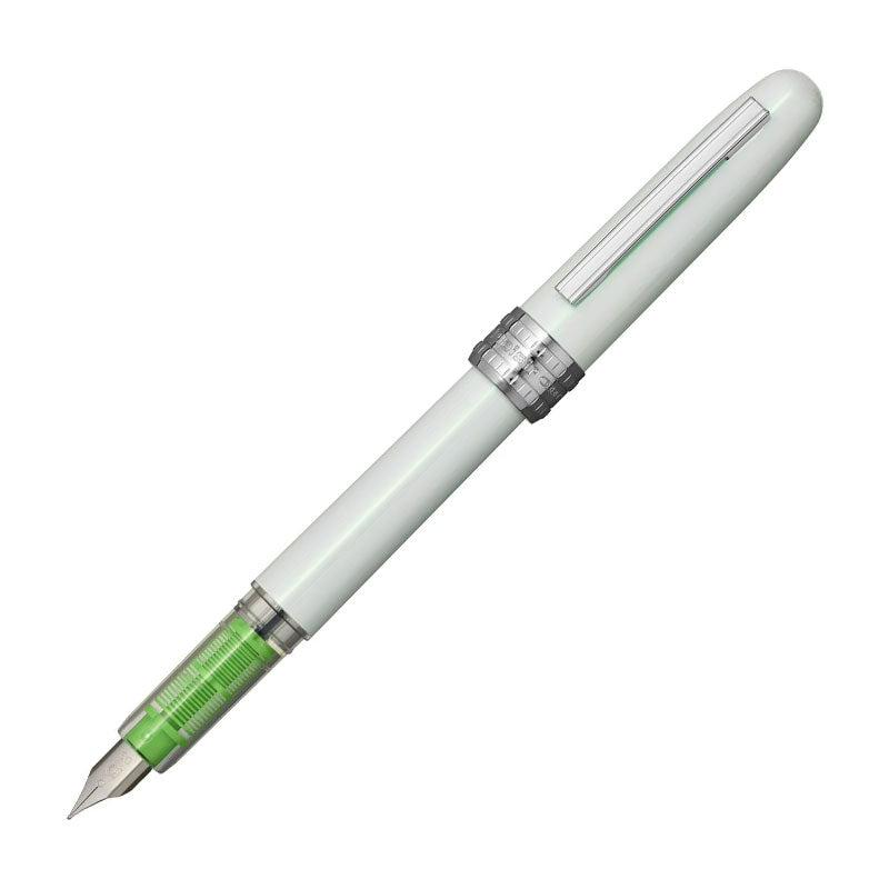 Platinum Plaisir AURA Fountain Pen - Colour of The Year Limited Edition - Healing Green - Medium Nib - Fountain Pens - Bunbougu